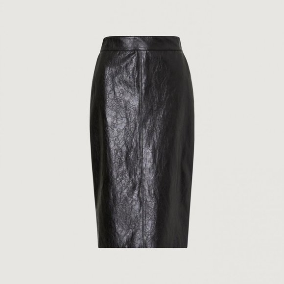 Marella Faux Leather Coated Pencil Skirt - 6 - Picture 15 of 15